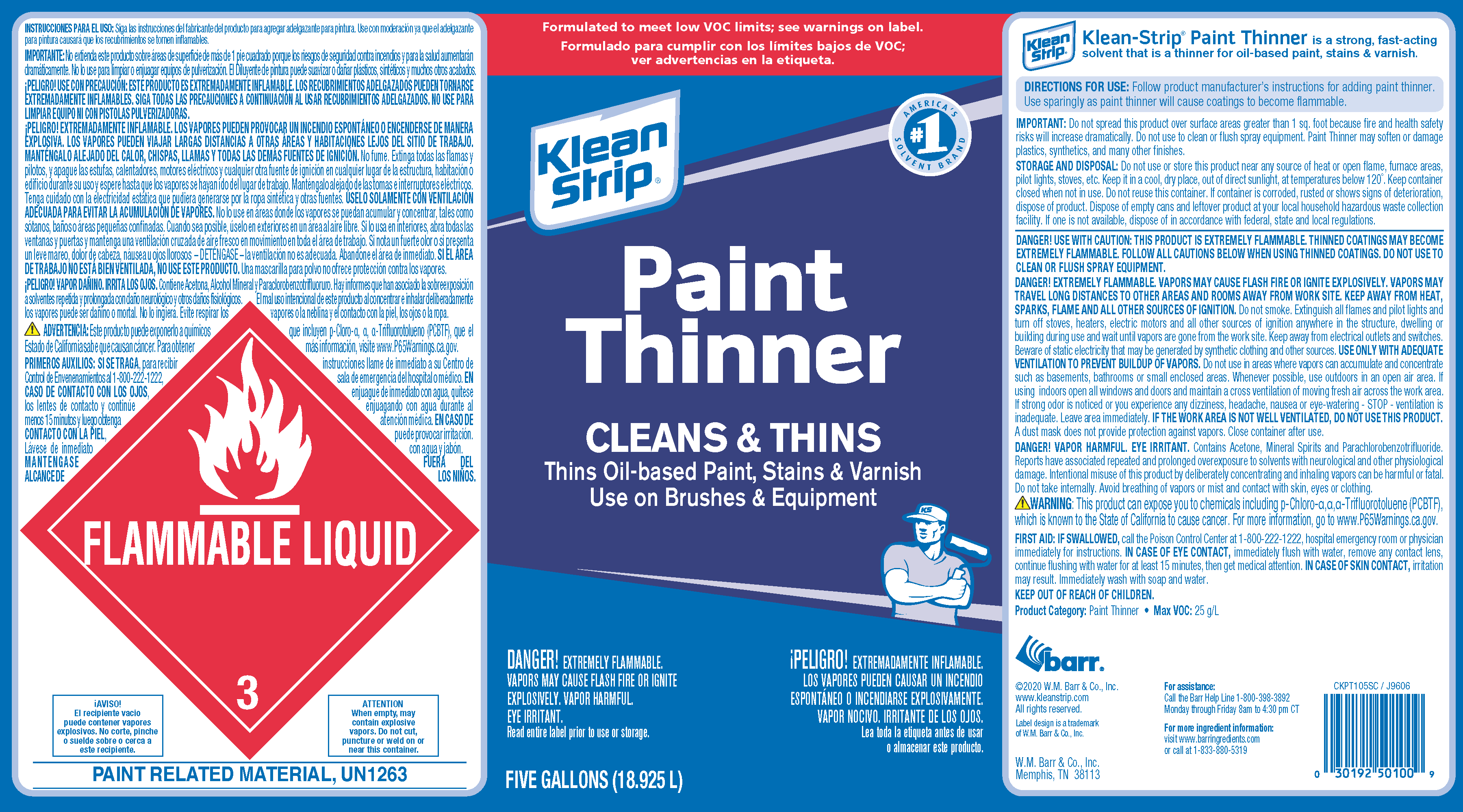 Klean-Strip Paint Thinner SCAQMD - 5 Gallon