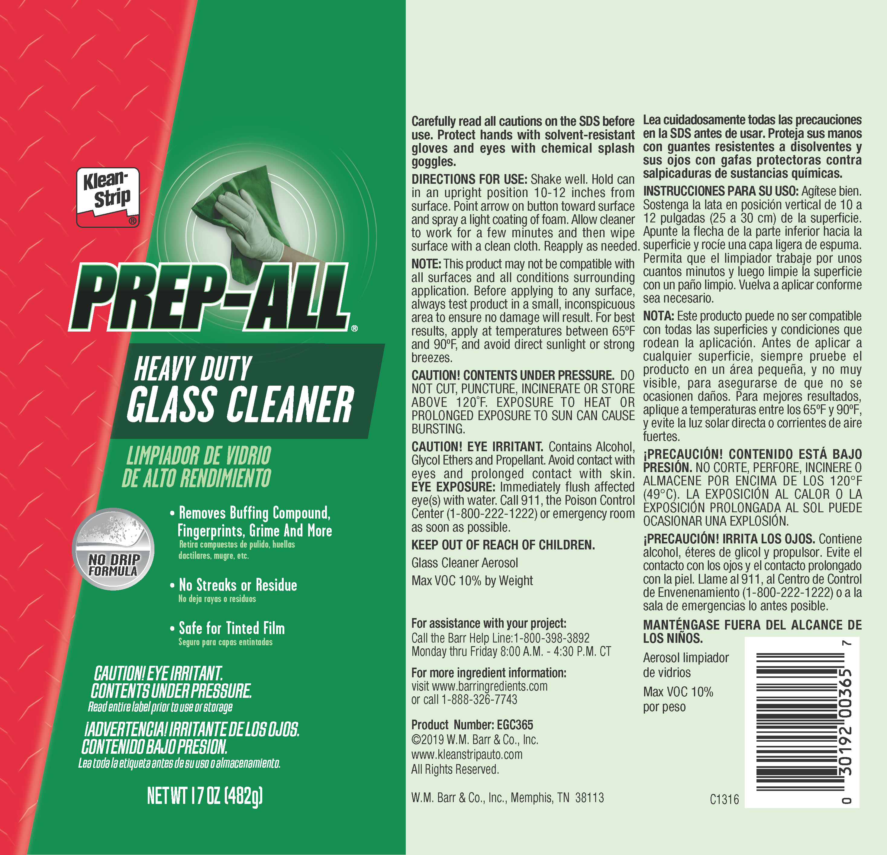 Klean-Strip Prep-All Heavy Duty Glass Cleaner