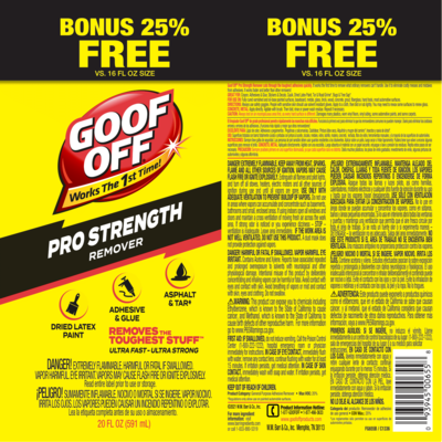 22 Fl Ounce Goof Off 2 Latex Paint Remover