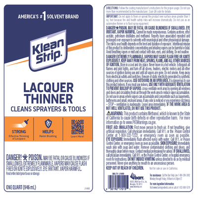 Lacquer Thinner - Quart